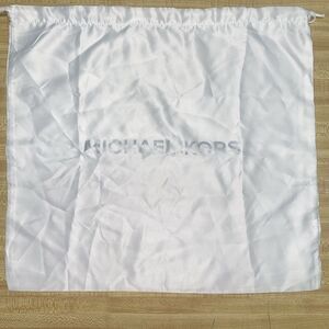 Michael Kors White Satin Drawstring Large Dust bag Dust Cover Handbags 14.5x16”